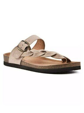 White Mountain Women's Crawford Sandals Sandal Wood Suede Size 9 (MSRP $69)